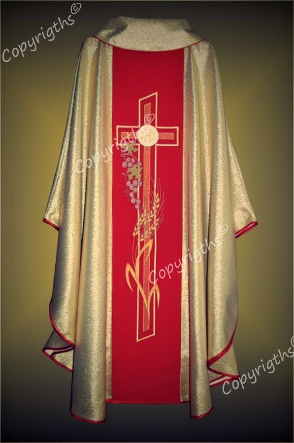 Ornat złoty "Jezus Miłosierny" ORB-020 - obrazek 2